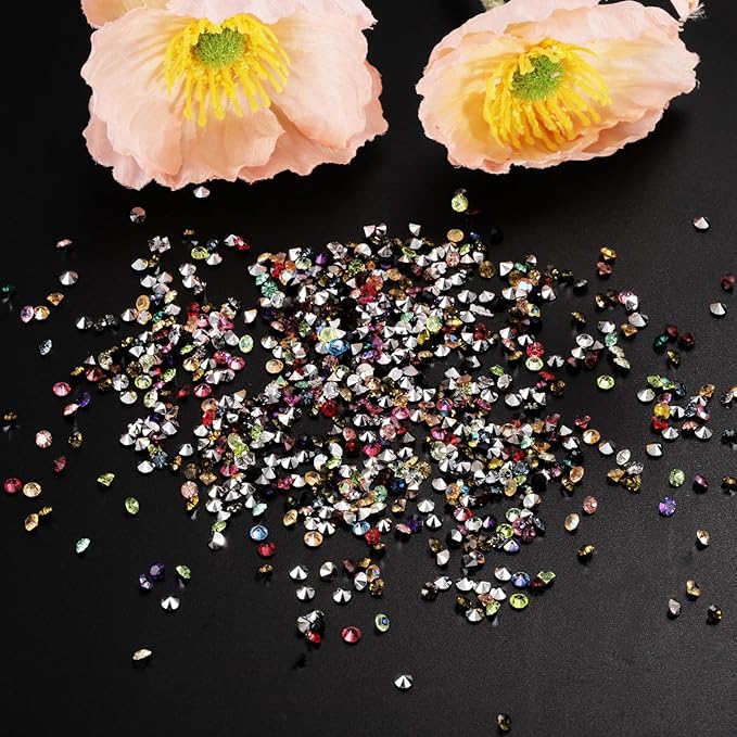 PATIKIL 14000Pcs Wedding Table Scatter Confetti Crystals 3mm Acrylic Diamonds Vase Fillers Gems for Table Centerpiece Decorations Bridal Shower Party, Olive Green AB