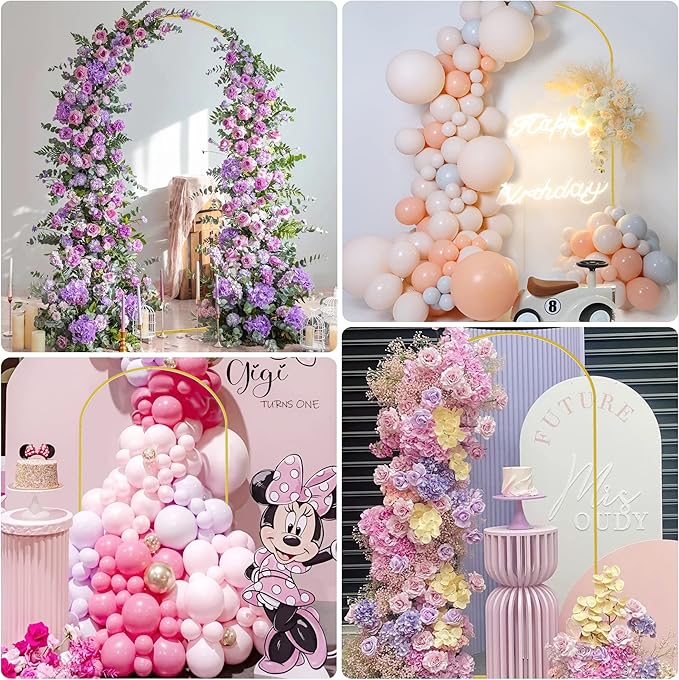 Decorations: Gold Metal Wedding Arch Backdrop Stand, 6.6 x 3.3 ft