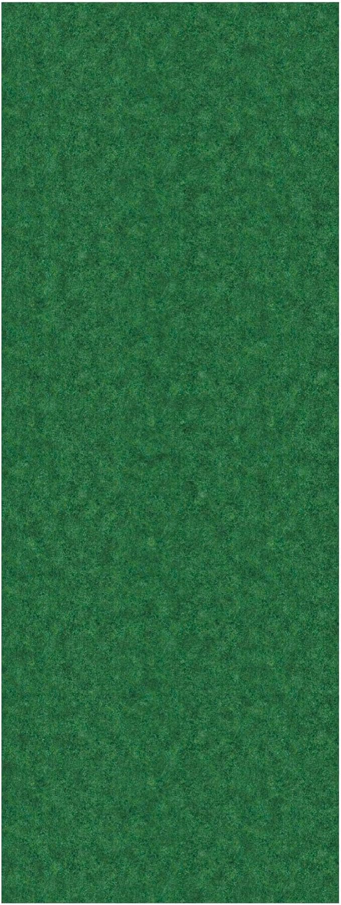 Ottomanson 2' x 7' Hallway Runner with Scraper Pile Extra Durable Non-Slip Rug Mat for Indoor & Outdoor Use - Ideal for Kitchen, Entryway, Patio & Garage - High-Traffic Carpet, Green