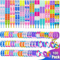 15Pcs Pop Bracelet, Party Favors for Kid, Pop Wrist Strap Fidget Toys Pack,Fidget Toys for Girils Boys, as Gifts for Easter Chrismas,Classroom Prizes for Students