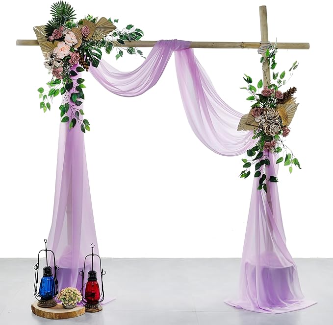 Backdrop Sheer Chiffon Drapery Fabric 30 x 50 Ft Orchid
