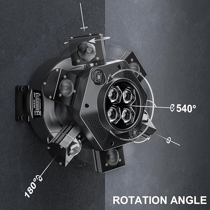 Moving Head DJ Lights, 150W RGBW LED Moving Head Light with Mixed Lighting Effects, 6 Arms Party Lights Support DMX-512 & Sound Activated, Stage Lights for Party Disco KTV Wedding Club