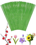 100 PCS FIVEIZERO 18 Gauge LightGreen Floral Wire Stems for Artificial Flower Making,Florist Wire,Flower Wires for Crafts,Alambre para Flores for Wreaths, Flower Arrangements and DIY Projects
