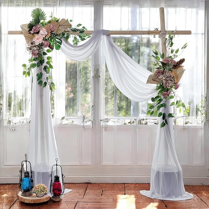 MDS Halloween Chiffon Draping Fabric - 1 Panel, 30" Wide x 75ft Long - Sheer Spooky Arbor & Canopy Drapery for Haunted House Backdrops, Party Ceilings, DIY Costumes & Themed Events - Cool Gray