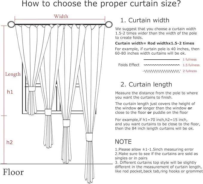 Vision Home White Pinch Pleated Semi Sheer Curtains Textured Light Filtering Window Curtains 102 inch for Living Room Bedroom Patio Rayon Blended Pinch Pleat Drapes with Hooks 1 Panel 60" Wx102 L