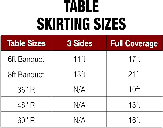 Ultimate Textile Pleat Polyester Fabric Table Skirt - Machine Washable Flame Resistant with Clips for Events, Weddings & Trade Shows, Cut & Sewn in Paterson, NJ - Burgundy, 21' Shirred Pleat