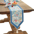 patdrea Linen Leopard Animal Table Runner Farmhouse for Home Kitchen Dining Decor Parties Family Dinners Christmas 16 x 102