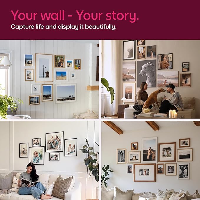 Mixtiles Official - Custom Photo Tiles - Personalized Printed Photos - Magnetic Wall Frames - Adhesive Sticker, No Nails - Various Sizes and Frames - 8x8-tiles-Tile - Canvas Frame