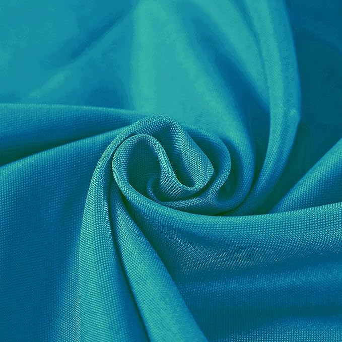 120 inch Round Tablecloth Washable Polyester Table Cloth Decorative Table Cover for Wedding Party Dining Banquet（120 inch, Caribbean Blue）