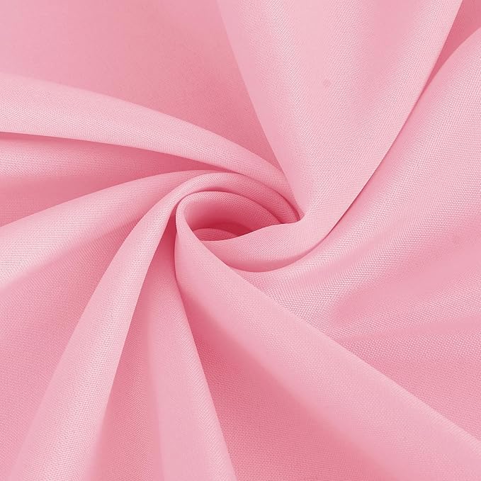 Tablecloths 6 Pack, 120-Inch Round Pink Polyester, Stain Resistant