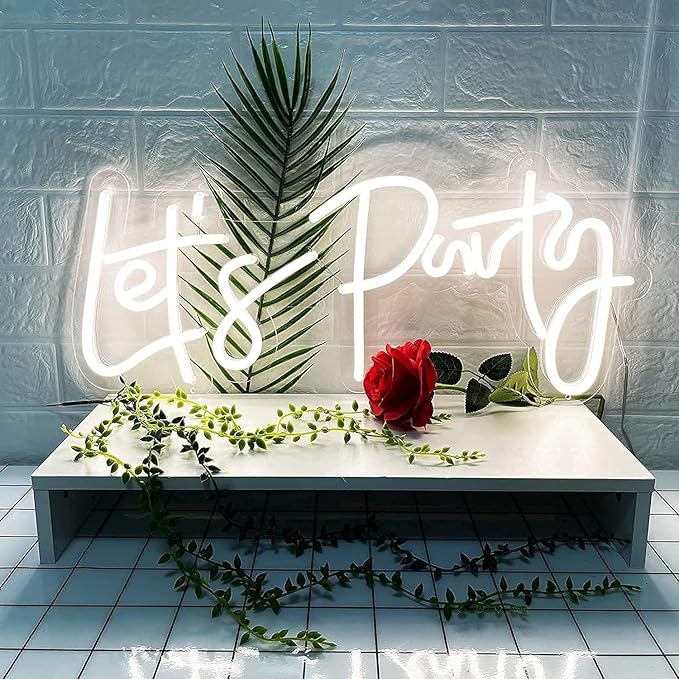 Lighted Neon Sign Wall Light, 18 x 8.3 Inch USB Powered LED Party Decor