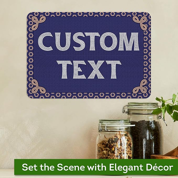 Custom Sign, Custom Street Sign, 11 Font Colors, 13 Font Styles, 4 Hole Options, 22 Sizes, 7x10 Inches, Rust Free DiBound, Fade Resistant, Made in USA by My Sign Center (Fauxsaic 1)