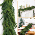Garland Set of 2 - 6 Ft Green Artificial Norfolk Pine, Waterproof PE