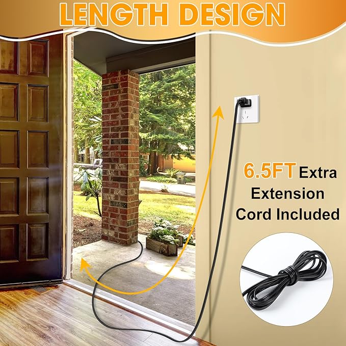 String Lights 25 FT, Warm White 2700K Weatherproof with 9 S14 Bulbs