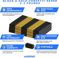 Confetti Paper, Black & Gold, Bulk Pack for Parties