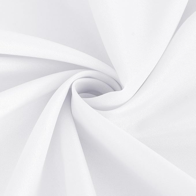Round Polyester Tablecloths, 10 Pack, 90 Inch White