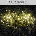 Solar String Lights, 4 Pack Warm White Stakes, 120 LEDs, IP65 Waterproof