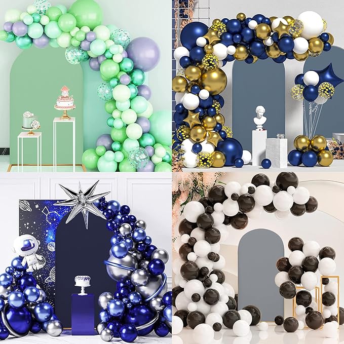 7.2FT Wedding Arch Covers Arch Backdrop Cover Arch Stand Covers Set Arch Cover Spandex Fabric Stretchy Backdrop for Wedding Birthday Party Decoration Baby Shower (Dark Blue)
