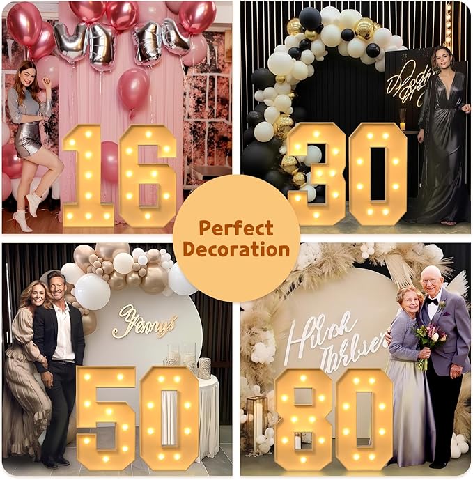 Party Marquee Number 15 Sign, 3 Ft Light Up Decoration