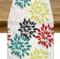 Abstract Red Dahlia Vintage Table Runner, Geometric Lines Mid Century Vintage Modern Colorful Table Runner for Party Kitchen Dining Living Room Laundry Room Decor, 13x108 Inch