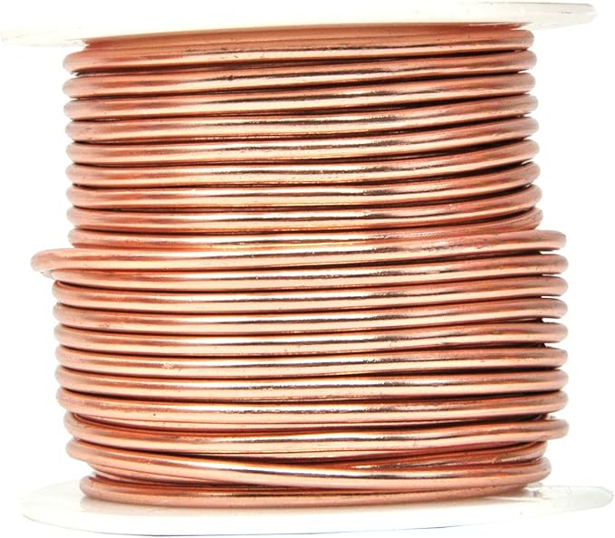 Mandala Crafts 12 Gauge Anodized Aluminum Craft Wire for Jewelry Making - 276 FT Colored Flexible Silver Copper True Blue Brown Red Kelly Green Wire - Bendable for Bonsai Armature Crafting Sculpting
