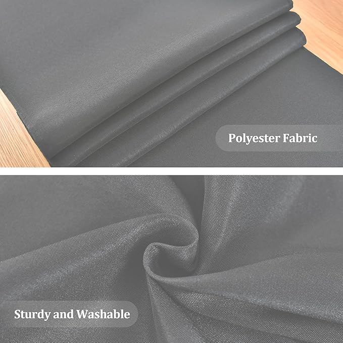 Farmhouse Grey Table Runner Dining Table Runners 60 Inches Long Coffee Table Runner for Dresser Living Room Bedroom Holiday Party Banquet 12X60 Inch