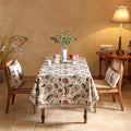 Tablecloth, 55 x 71 Inch Rectangular, Linen-Polyester Blend Floral Print