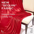 Red Sequin Backdrop Drape, Liquid Metal Sheen, 4 Panels 5x10 FT