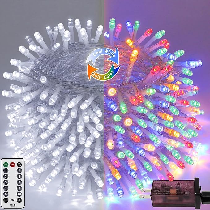 String Lights 33 FT, 100 LED Color Changing, 11 Modes, Timer
