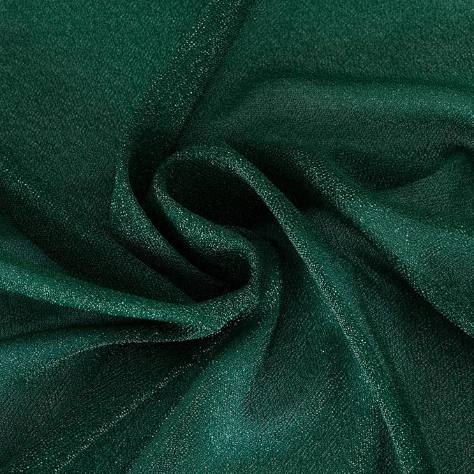 Fall Emerald Green 2 Panels Wedding Arch Draping Fabric 29" x 20Ft Sheer Drapes Outdoor Curtain for Wedding Party Baby Bridal Shower Arch Ceiling Backdrop Decor