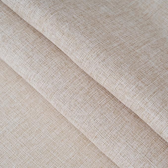 NLMUVW Square Linen Tablecloth 48x48 Inch, Rustic Textured Table Cloth Water Resistant Farmhouse Table Cover for Kitchen Dining Party Coffee, Oatmeal
