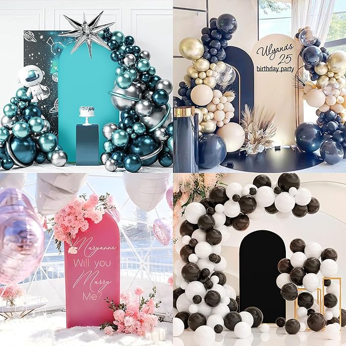 Wedding Arch Cover 7.2FT Arch Backdrop Cover Spandex Fitted Arch Cover for Round Top Chiara Backdrop Stand Covers for Wedding Birthday Party Baby Shower Banquet Ceremony Decoration