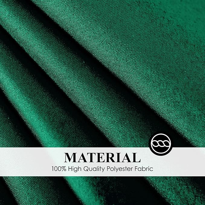 Round Tablecloth 132 Inch 2 Pack Dark Green Tablecloths Washable Decorative Linen Polyester Table Clothes Cover for Dining Table Banquets Buffet Parties and Wedding