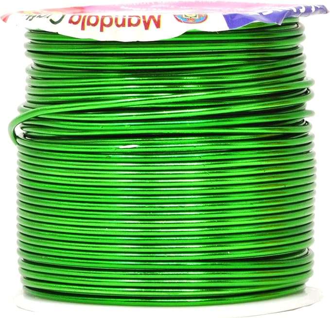 Mandala Crafts 16 Gauge Anodized Aluminum Craft Wire for Jewelry Making – 390 FT Colored Flexible Silver Copper True Blue Black Red Kelly Green Wire - Bendable for Bonsai Armature Crafting Sculpting