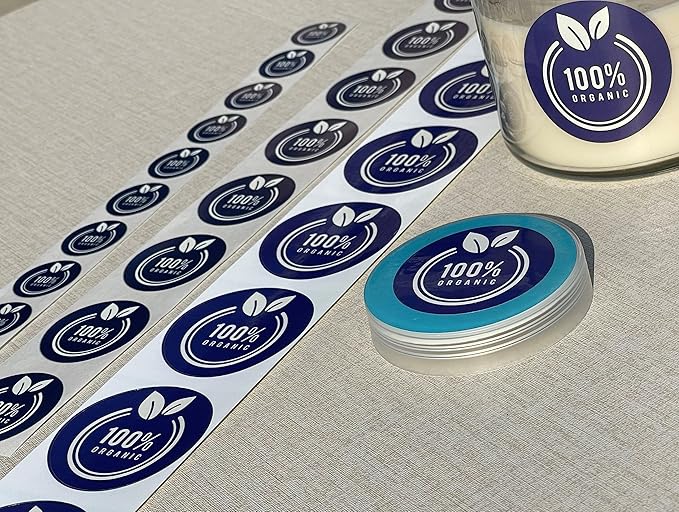 Custom Stickers Label Rolls, Build Your Own Stickers/Labels Any Design Premium Gloss BOPP Custom Sticker, Personalized Stickers for Business Logo, Custom Printed Sticker Labels 50+ (2 Inch Square)