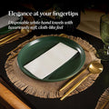Disposable Guest Napkins, 300 Count, 8 x 17 Inch, White Airlaid