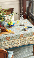 Patdrea Designer French Blue Tablecloth – Linen – 63"x87"-Wensel