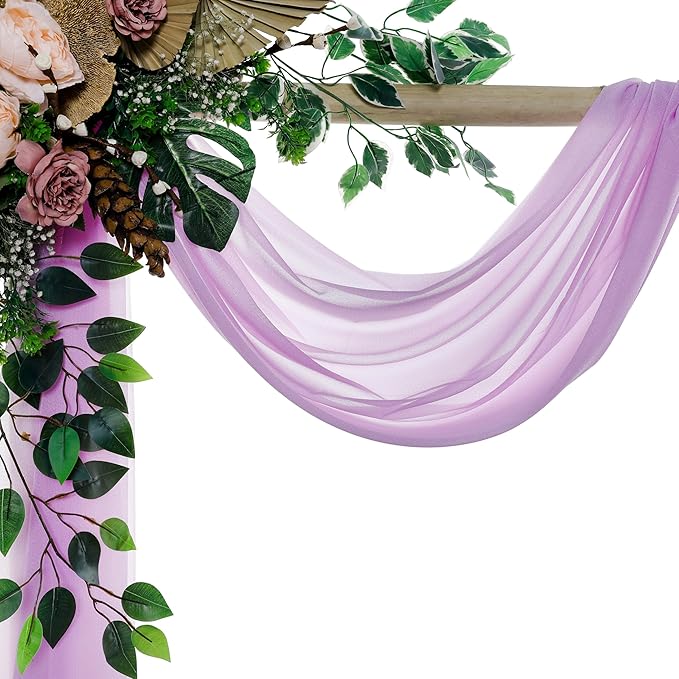 Backdrop Sheer Chiffon Drapery Fabric 30 x 50 Ft Orchid