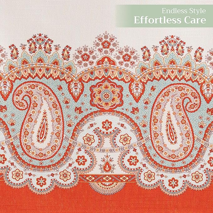 Maison d' Hermine Table Runner 100% Cotton Single Layer Table Runners 108 inches Long for Thanksgiving Christmas Decorations Home Kitchen Dining Party Wedding (Cachemire, 14.5" x 108")
