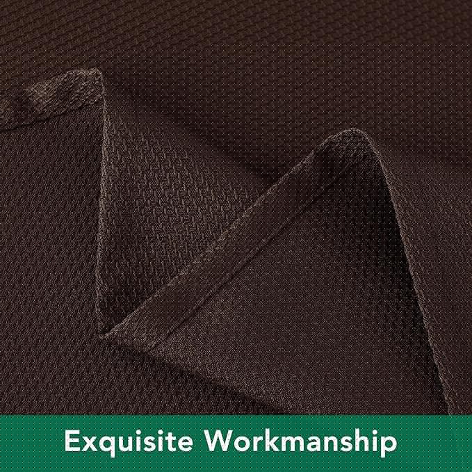 Biscaynebay Textured Fabric Tablecloths 60x108 Inches Rectangular, Brown Water Resistant Tablecloths for Dining, Kitchen, Wedding and Parties etc. Machine Washable