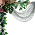 Grey Chiffon Drapery Fabric Panel, 30 Inch x 40 Feet for Wedding Arch