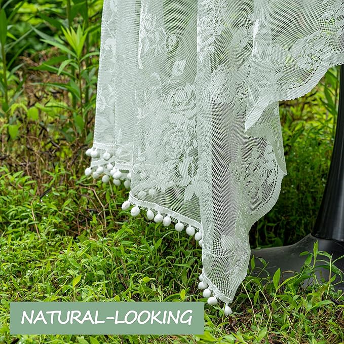 Jayla White Lace Tablecloth for Rectangular Tables, Vintage Style Wedding Table Cloths for Reception, Baby Shower, Birthday Party, Formal Dining, Dinner Parties 54 X 54 Inches