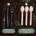 Spoons, 300 Count Natural Birch Wood, Disposable and Compostable