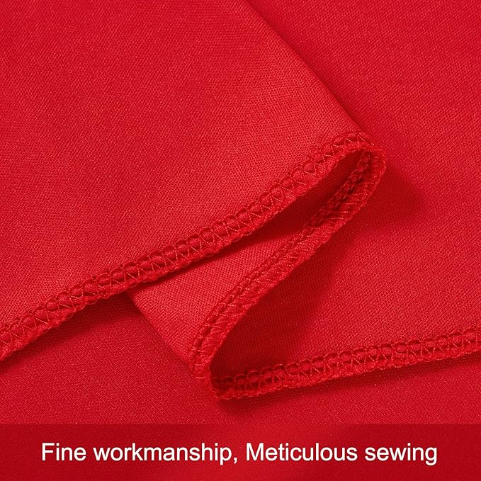 Red Backdrop Curtains, Wrinkle-Free Soft Fabric, Set of 10 Panels
