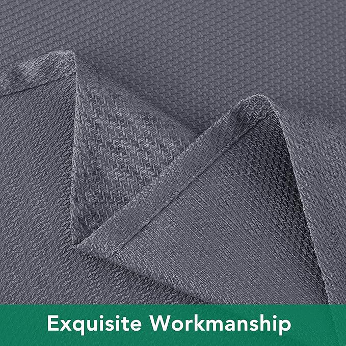 Biscaynebay Textured Fabric Round Tablecloths 90", Dark Grey Water Resistant Washable Table Cloths Circle Folding Table Covers Linen for Dining, Kitchen, Wedding, Parties, etc