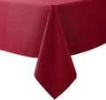 Biscaynebay Textured Fabric Christmas Rectangle Table Cloth 90x156 Inch, Red Water Resistant Tablecloths for Dining, Kitchen, Wedding and Parties, Machine Washable