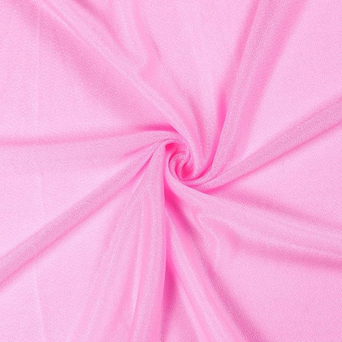 Sheer Chiffon Fabric Panels in Bubblegum Pink, 3 Pack, 30 In x 20 Ft