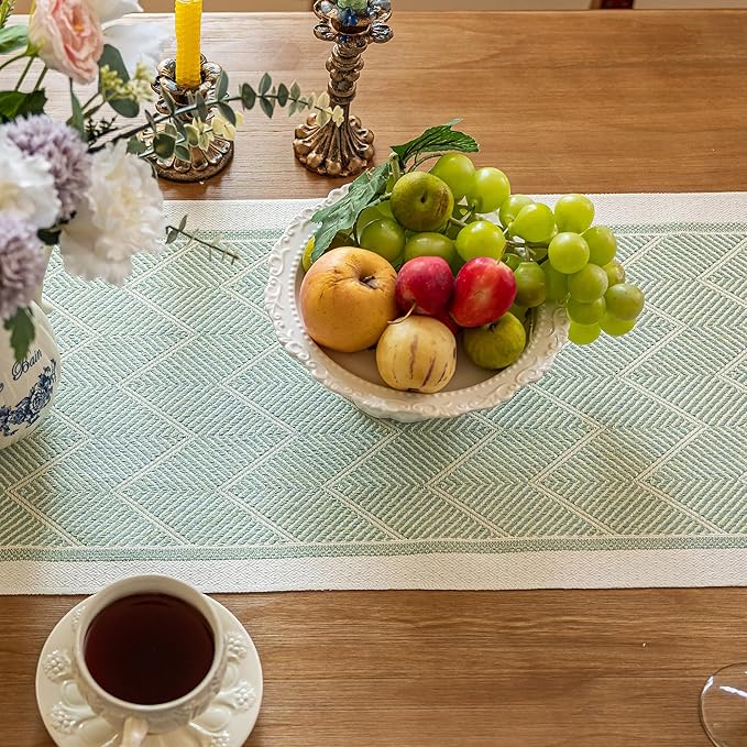 Table Runners 107 Inches,Waterproof Boho Table Runner with Tassel Fringe,Table Runner for Party Coffee Table