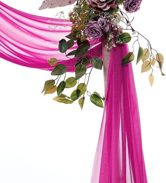 Backdrop Panel, Magenta Sheer Chiffon, 30 Inch x 40 Feet