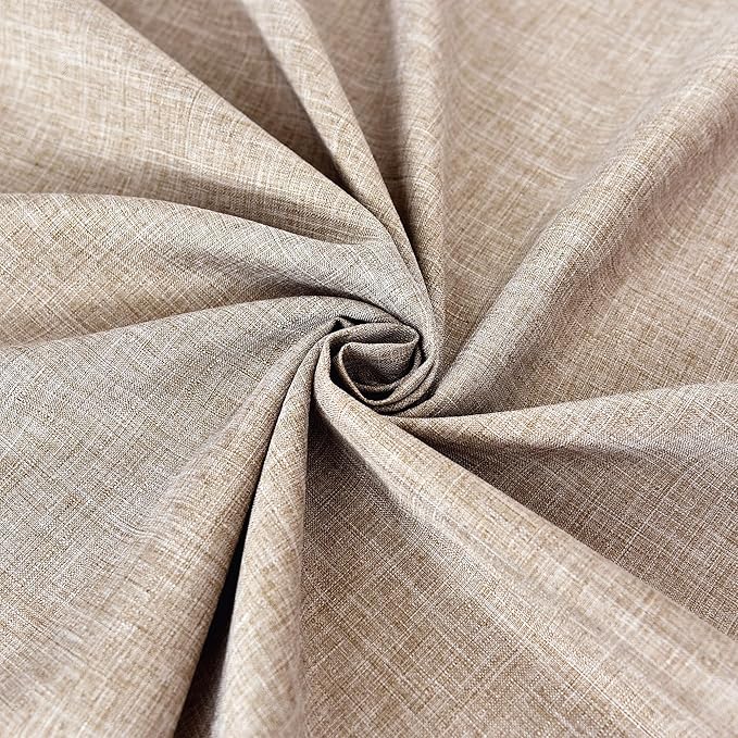 Fitable Faux Linen Round Tablecloths 60 Inches - 6 Pack Neutral Table Clothes Faux Burlap Table Covers for Kitchen, Dining Room, Party, Farmhouse, Outdoor (Great for 20"-48" Round Tables, Nature)